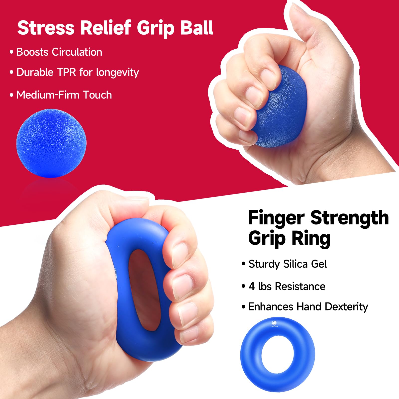 Hand Grip Strengthener Kit – 5-Pack Adjustable Forearm & Grip Trainer
