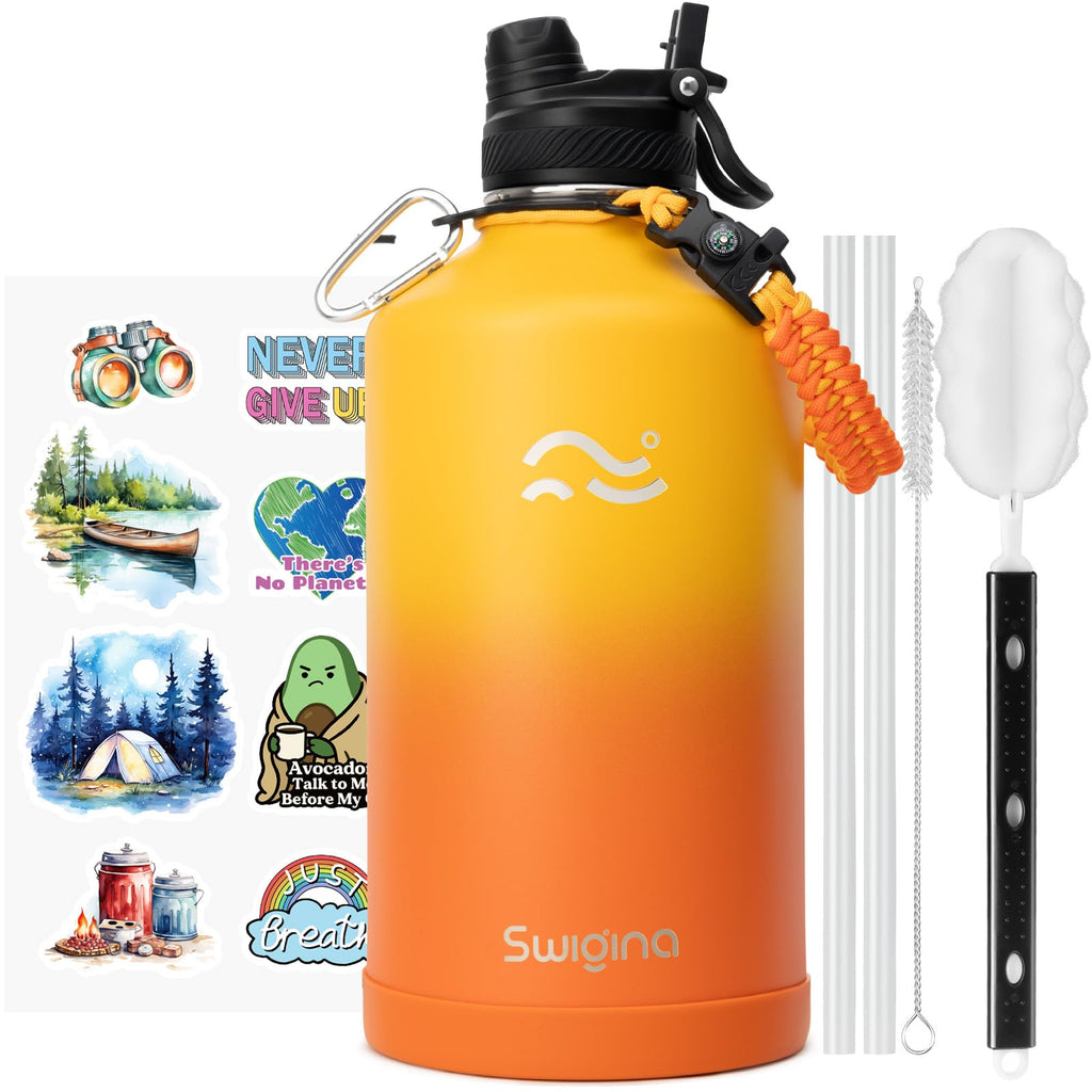 Insulated Water Bottle with Silicone Boot – 24 oz, Cold 36 Hrs / Hot 18 Hrs