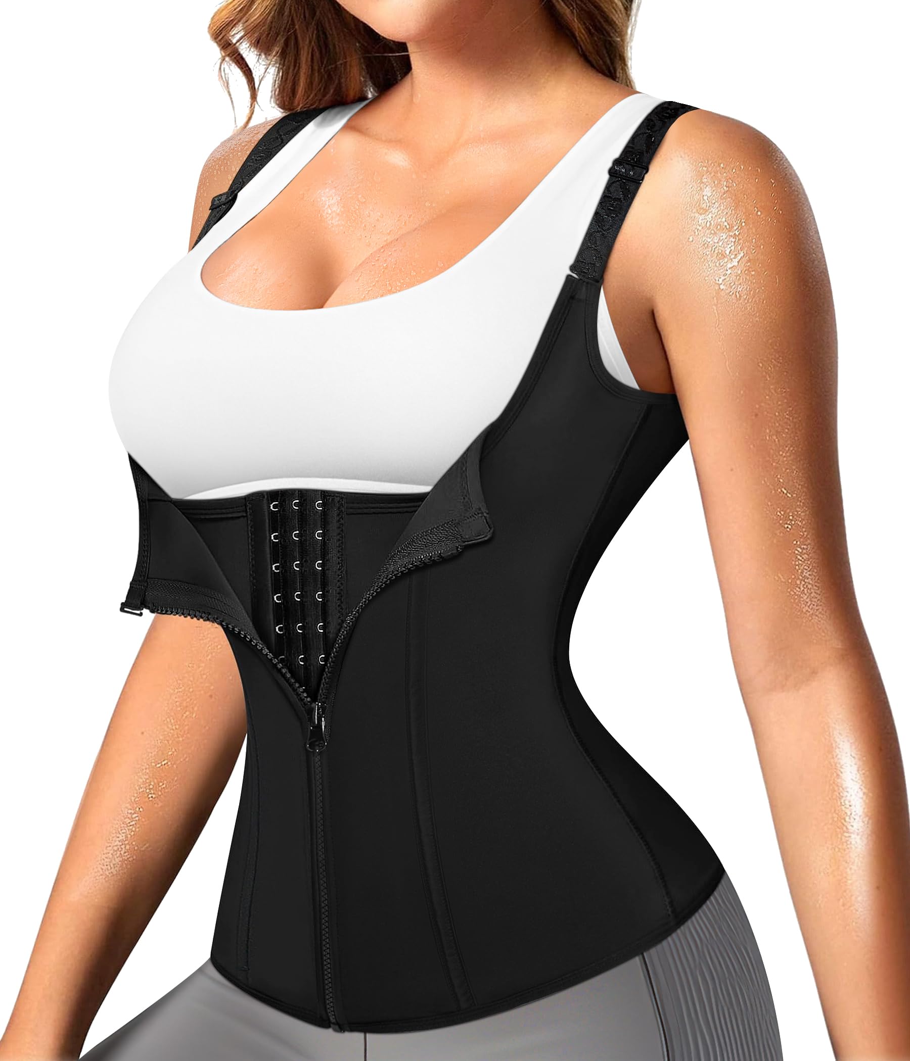 Waist Trainer Corset with Zipper – Adjustable Tummy-Control Shapewear for Women