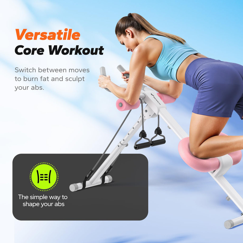 Foldable Ab Machine – Adjustable Core & Abdominal Trainer for Home Workouts