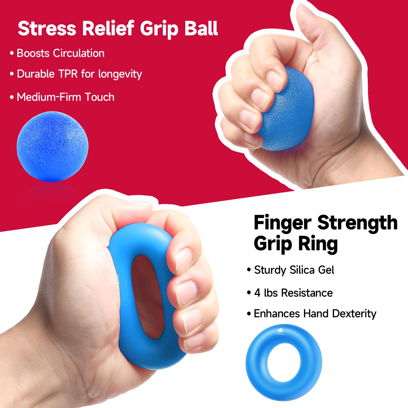 Hand Grip Strengthener Kit – 5-Pack Adjustable Forearm & Grip Trainer