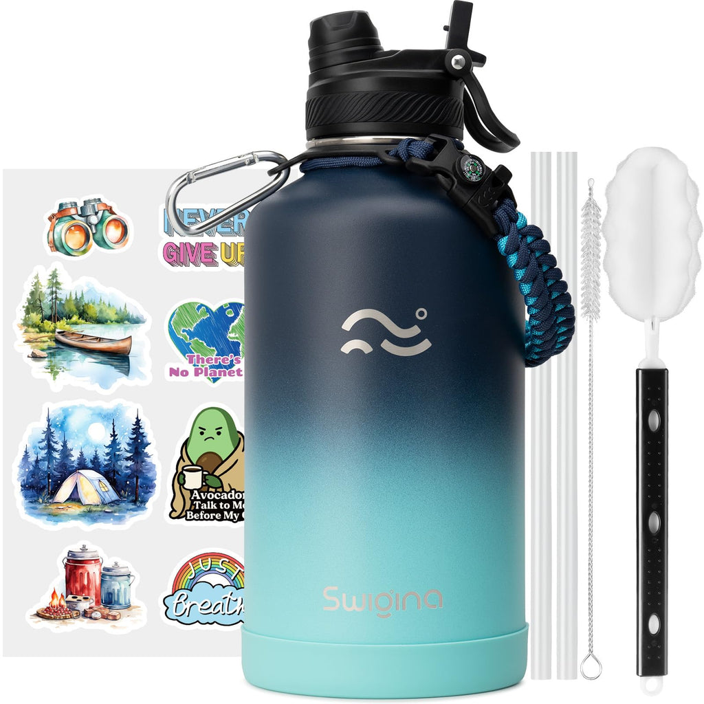 Insulated Water Bottle with Silicone Boot – 24 oz, Cold 36 Hrs / Hot 18 Hrs
