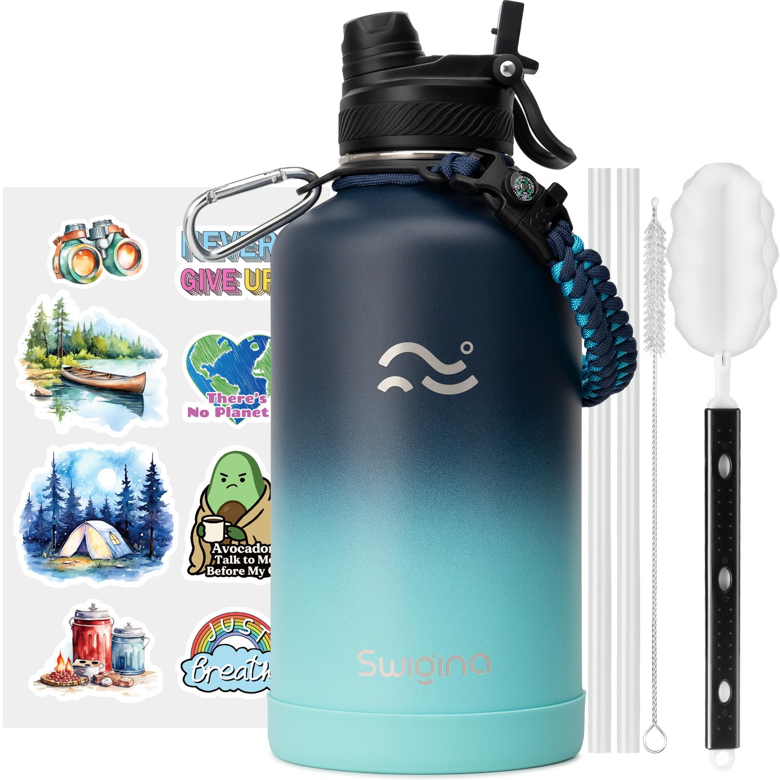 Insulated Water Bottle with Silicone Boot – 24 oz, Cold 36 Hrs / Hot 18 Hrs