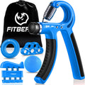 Adjustable hand grip strengthener kit for forearm training