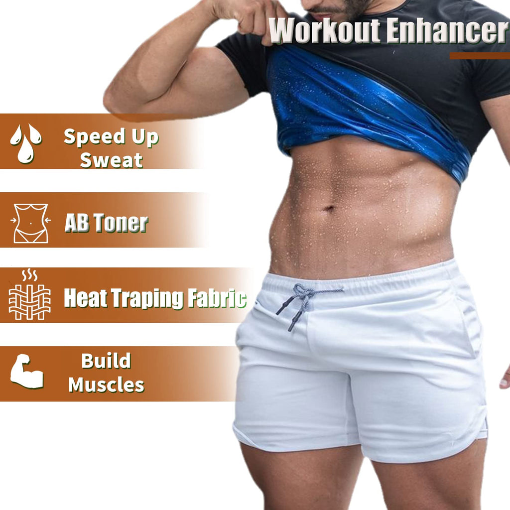 Men's Sauna Sweat Shirt – Compression Workout Top for Fat Burning