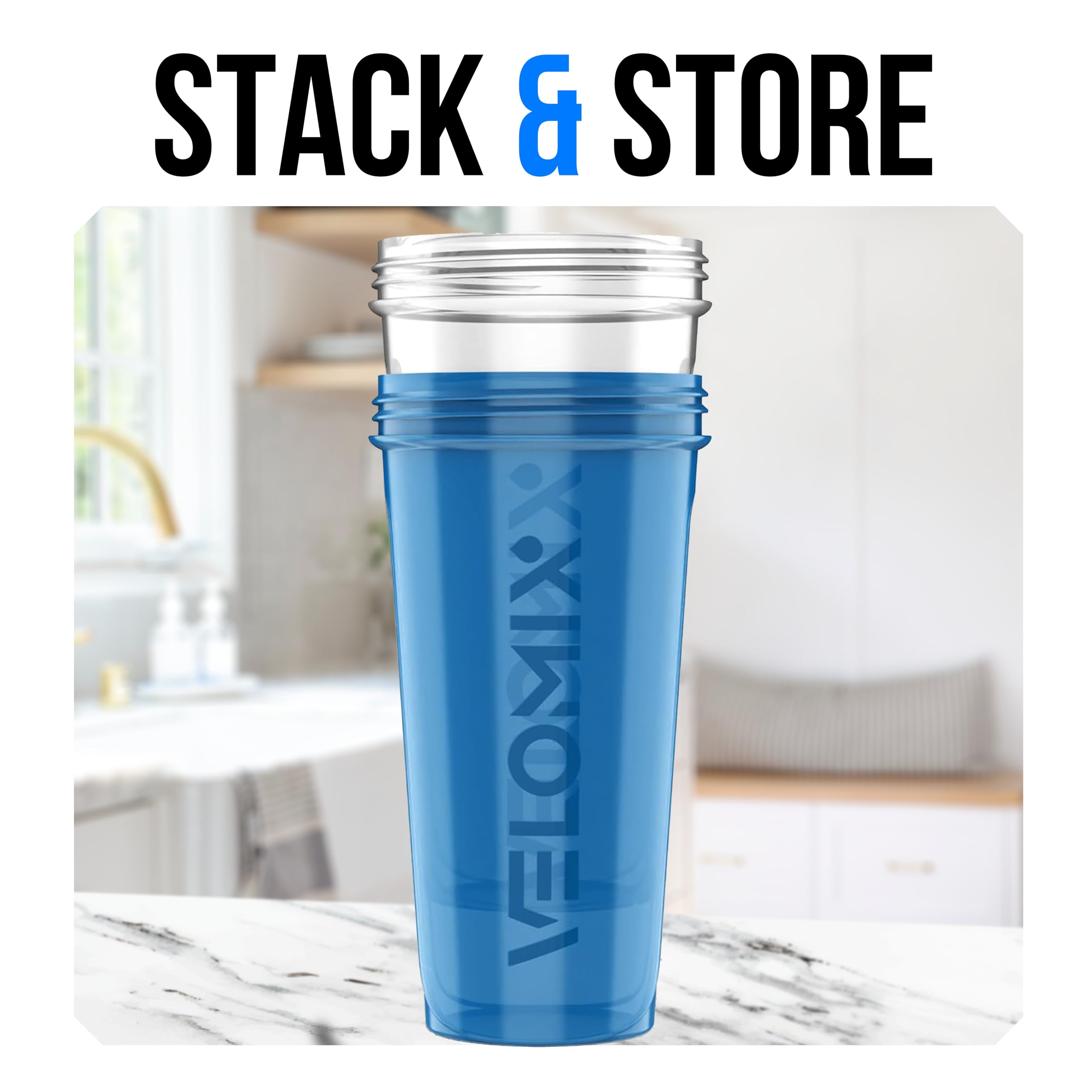 Protein Shaker Bottles 2-Pack – 28 oz Leak-Proof Shaker Cups with Wire Whisks