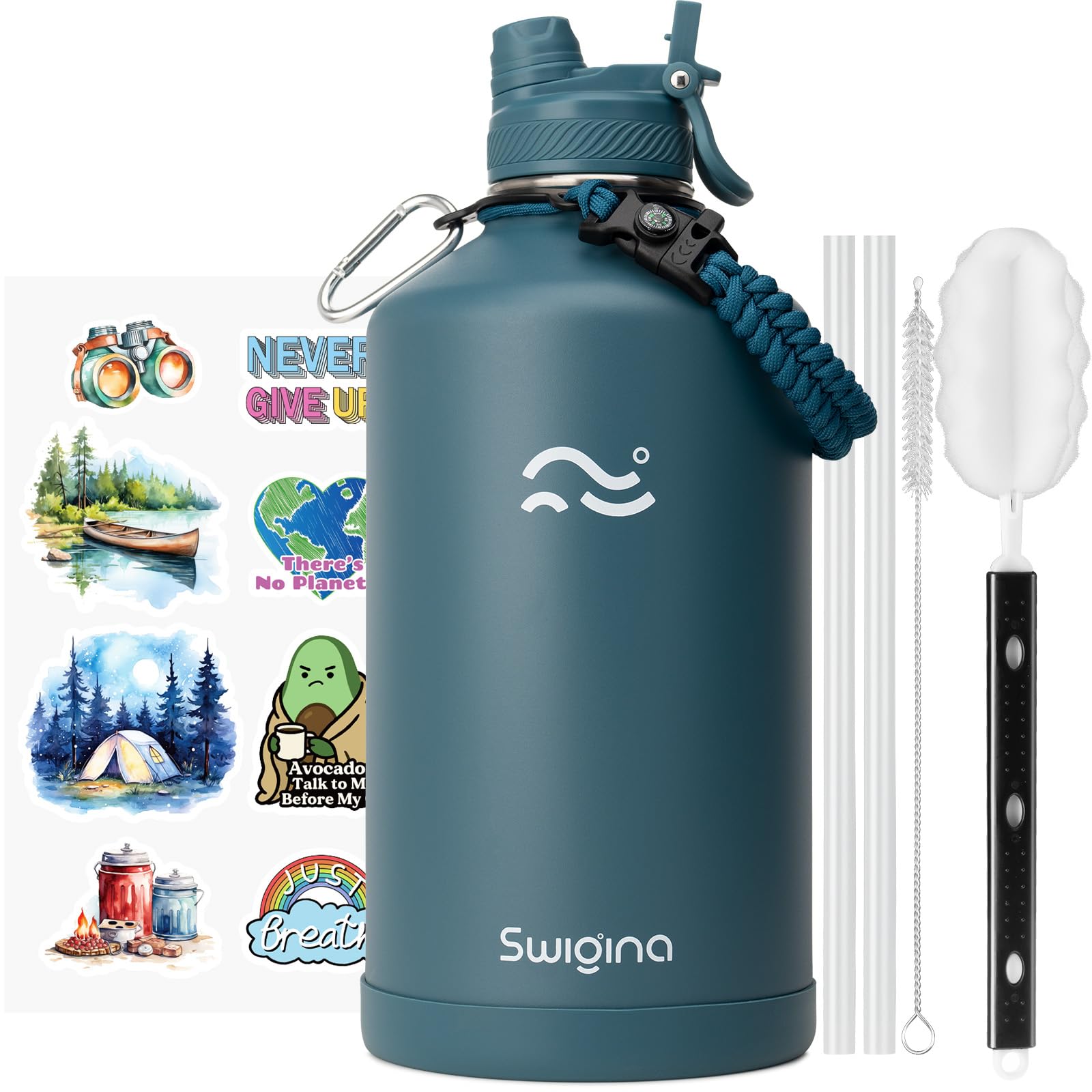 Insulated Water Bottle with Silicone Boot – 24 oz, Cold 36 Hrs / Hot 18 Hrs