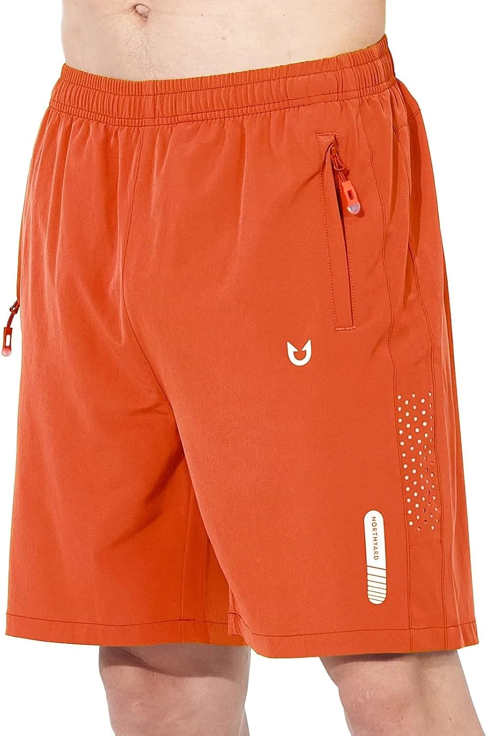Men's Athletic Running Shorts – Lightweight Quick-Dry with Zipper Pockets