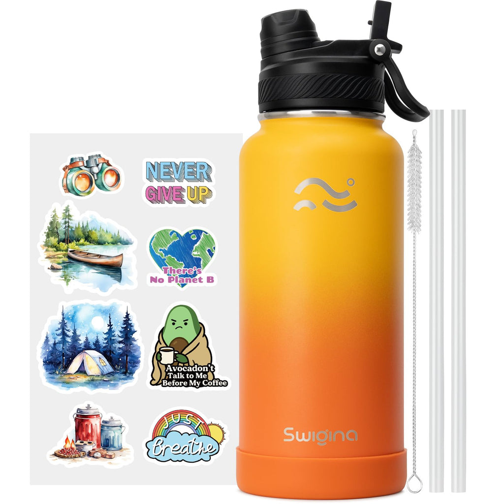 Insulated Water Bottle with Silicone Boot – 24 oz, Cold 36 Hrs / Hot 18 Hrs