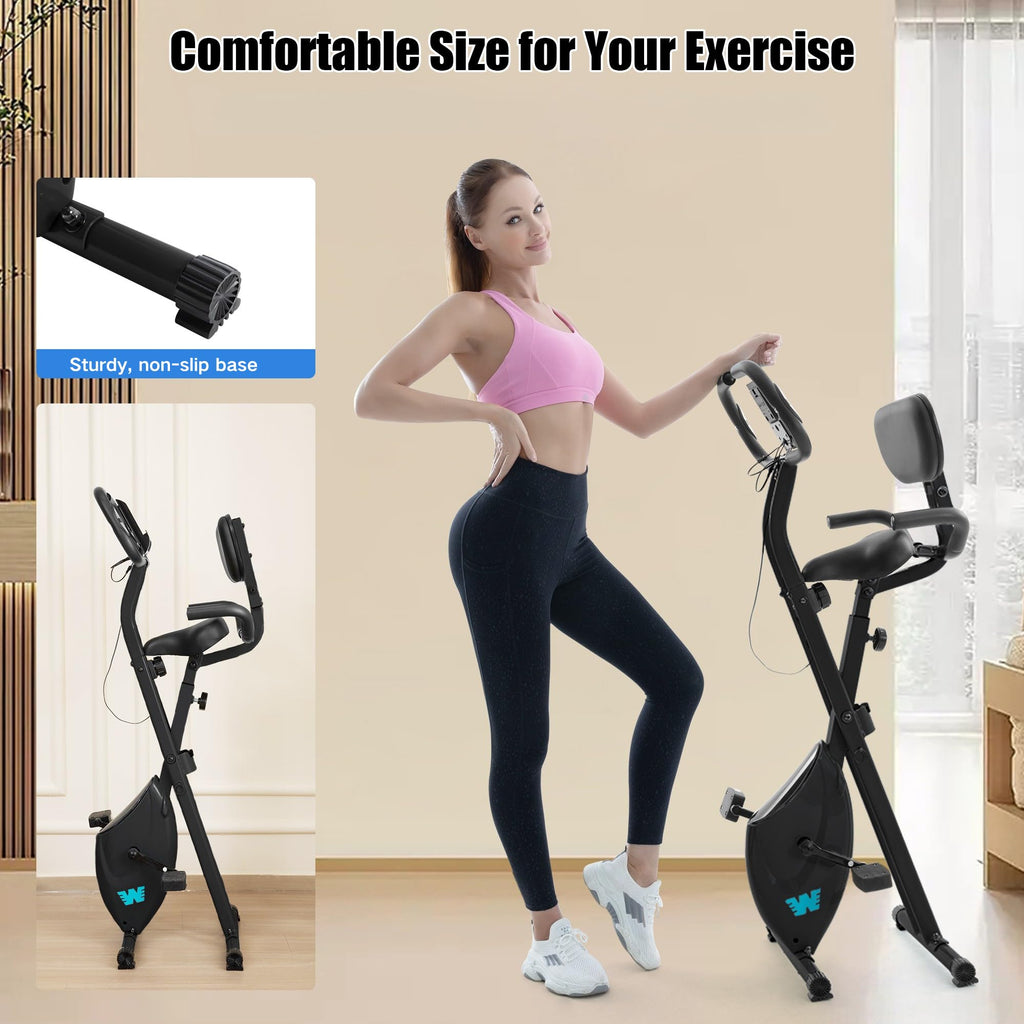 5-in-1 Foldable Exercise Bike – 16-Level Magnetic Indoor Cycling Bike, 350 lb Capacity