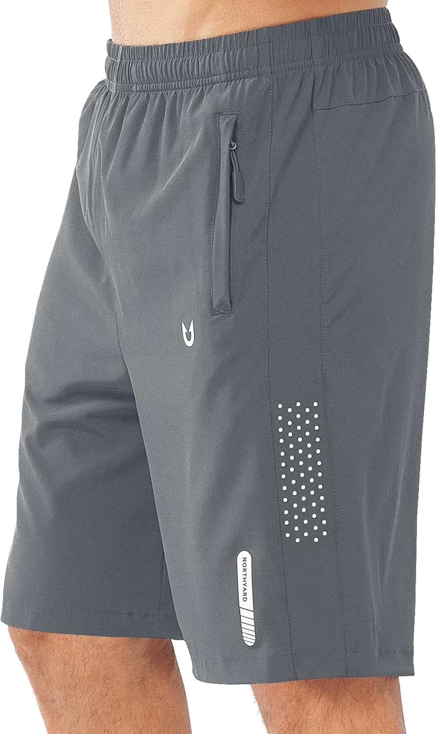 Men's Athletic Running Shorts – Lightweight Quick-Dry with Zipper Pockets