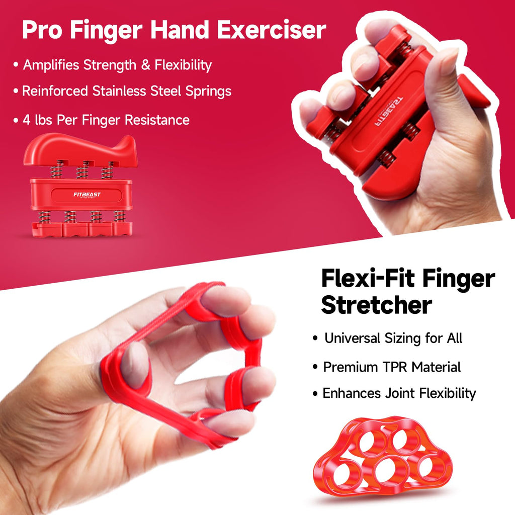 Hand Grip Strengthener Kit – 5-Pack Adjustable Forearm & Grip Trainer