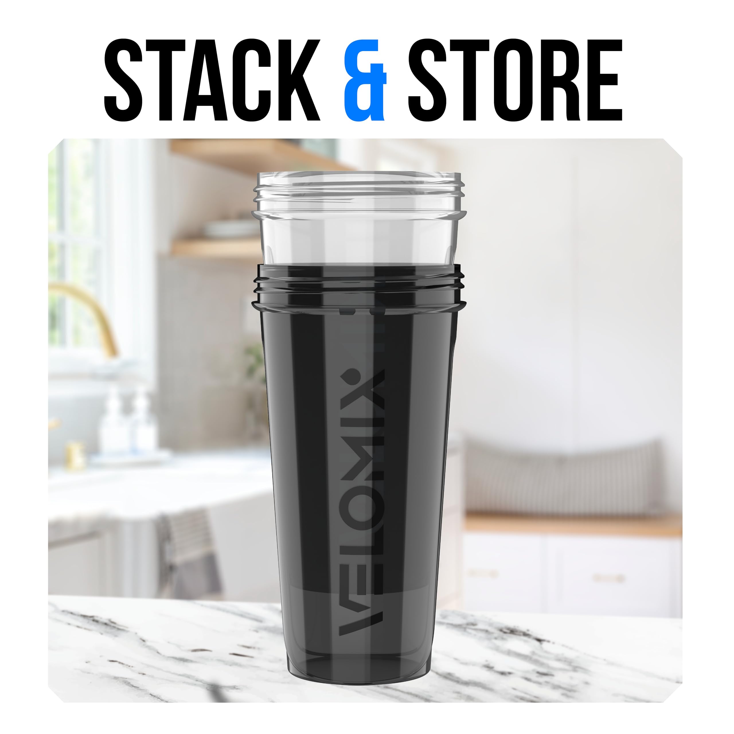 Protein Shaker Bottles 2-Pack – 28 oz Leak-Proof Shaker Cups with Wire Whisks