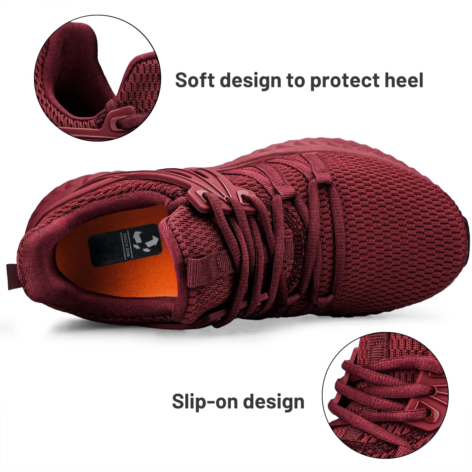 Women's Slip-On Walking Sneakers – Lightweight Casual Shoes for Gym & Travel