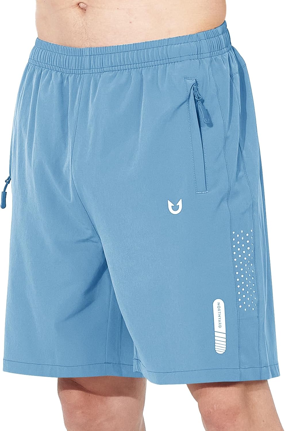 Men's Athletic Running Shorts – Lightweight Quick-Dry with Zipper Pockets