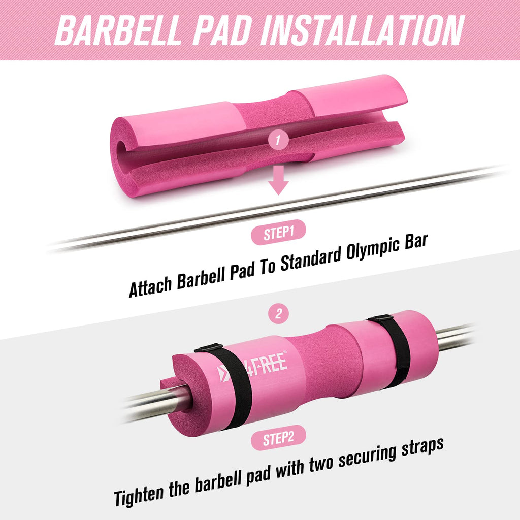 9-Piece Barbell Pad Set – Squat & Hip Thrust Cushion with Resistance Bands & Straps
