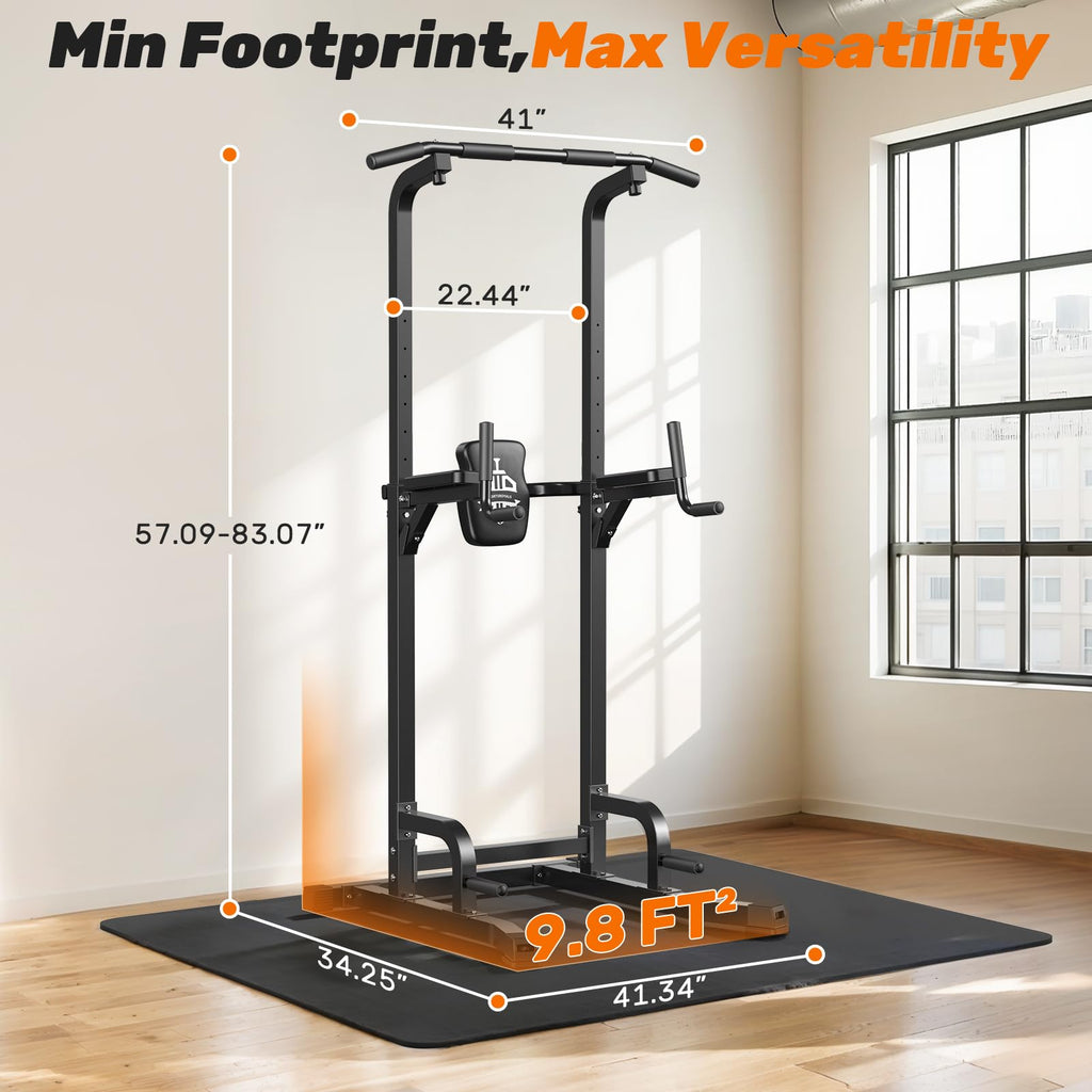 Power Tower Pull Up & Dip Station – 450 lb Capacity Home Gym Strength Trainer