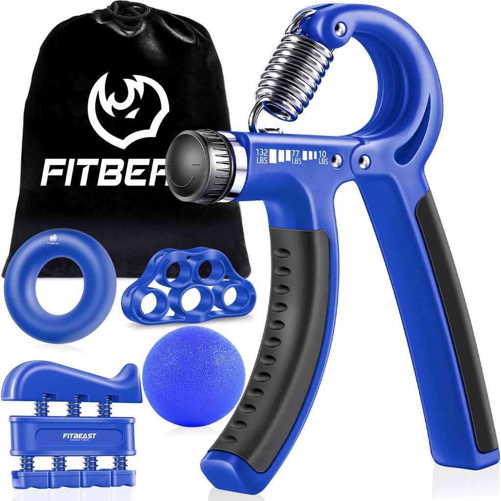Hand Grip Strengthener Kit – 5-Pack Adjustable Forearm & Grip Trainer