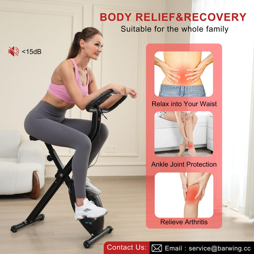 5-in-1 Foldable Exercise Bike – 16-Level Magnetic Indoor Cycling Bike, 350 lb Capacity