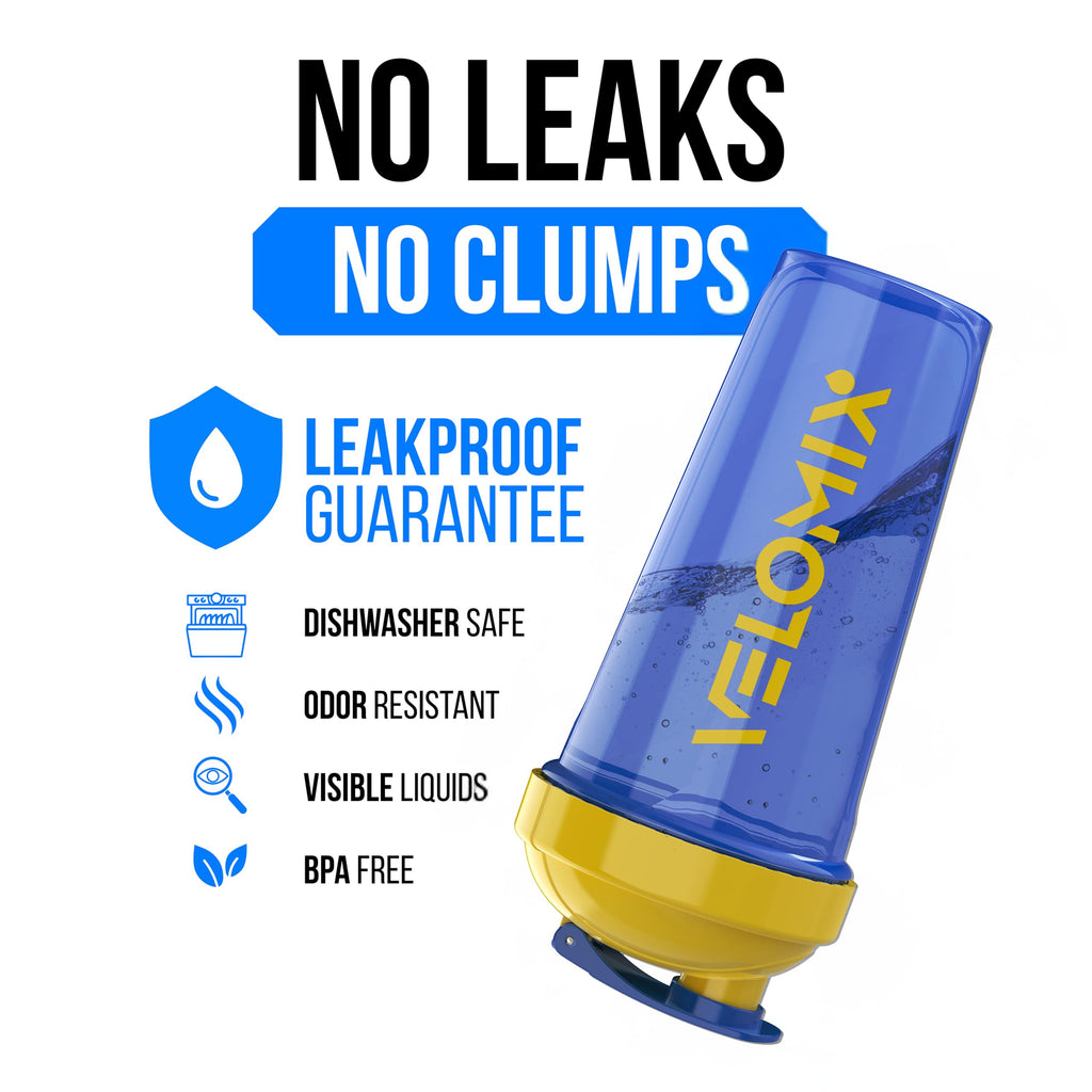 Protein Shaker Bottles 2-Pack – 28 oz Leak-Proof Shaker Cups with Wire Whisks