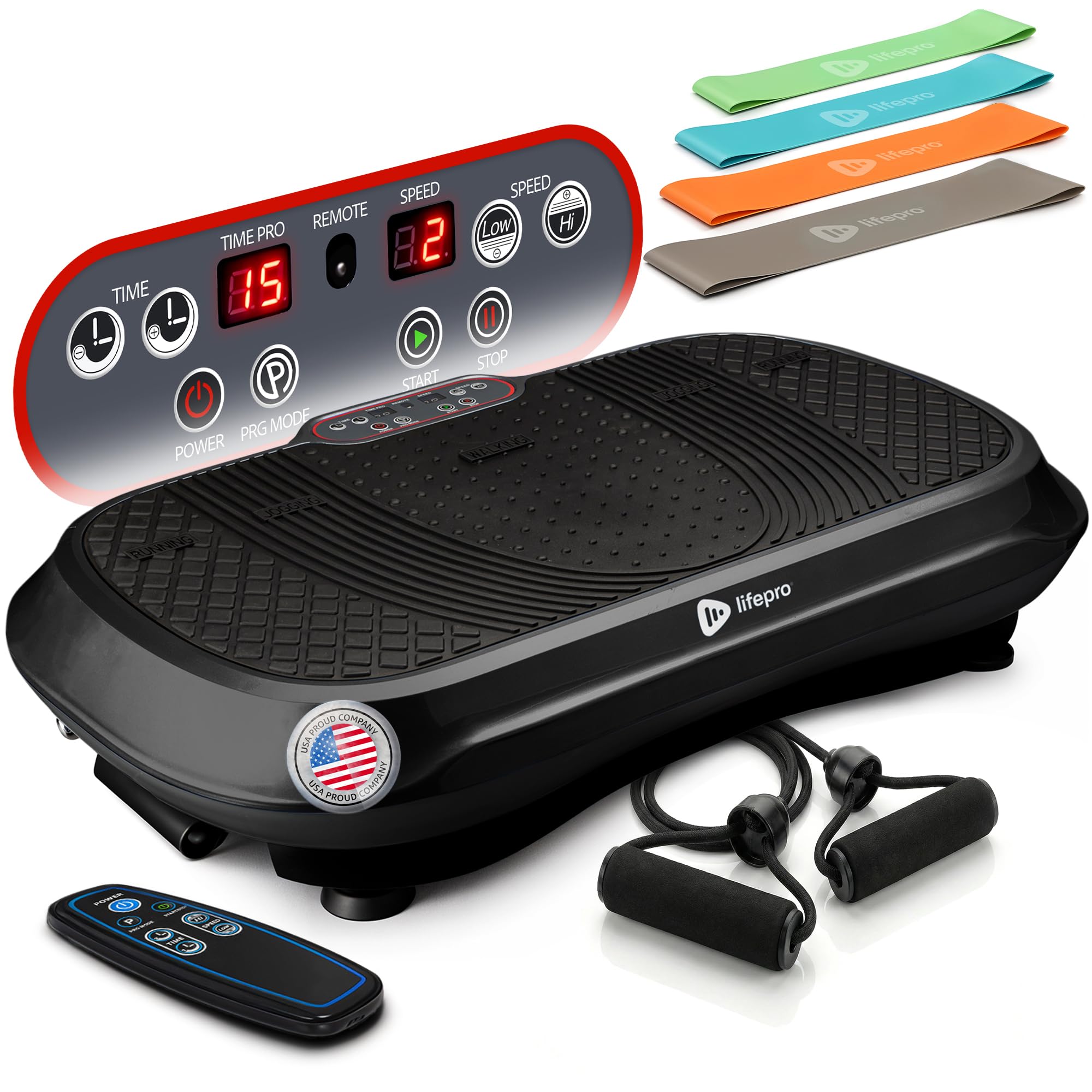 High-intensity vibration plate machine for full-body toning workouts