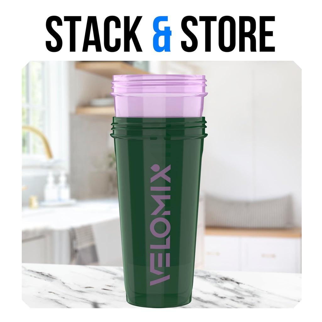 Protein Shaker Bottles 2-Pack – 28 oz Leak-Proof Shaker Cups with Wire Whisks