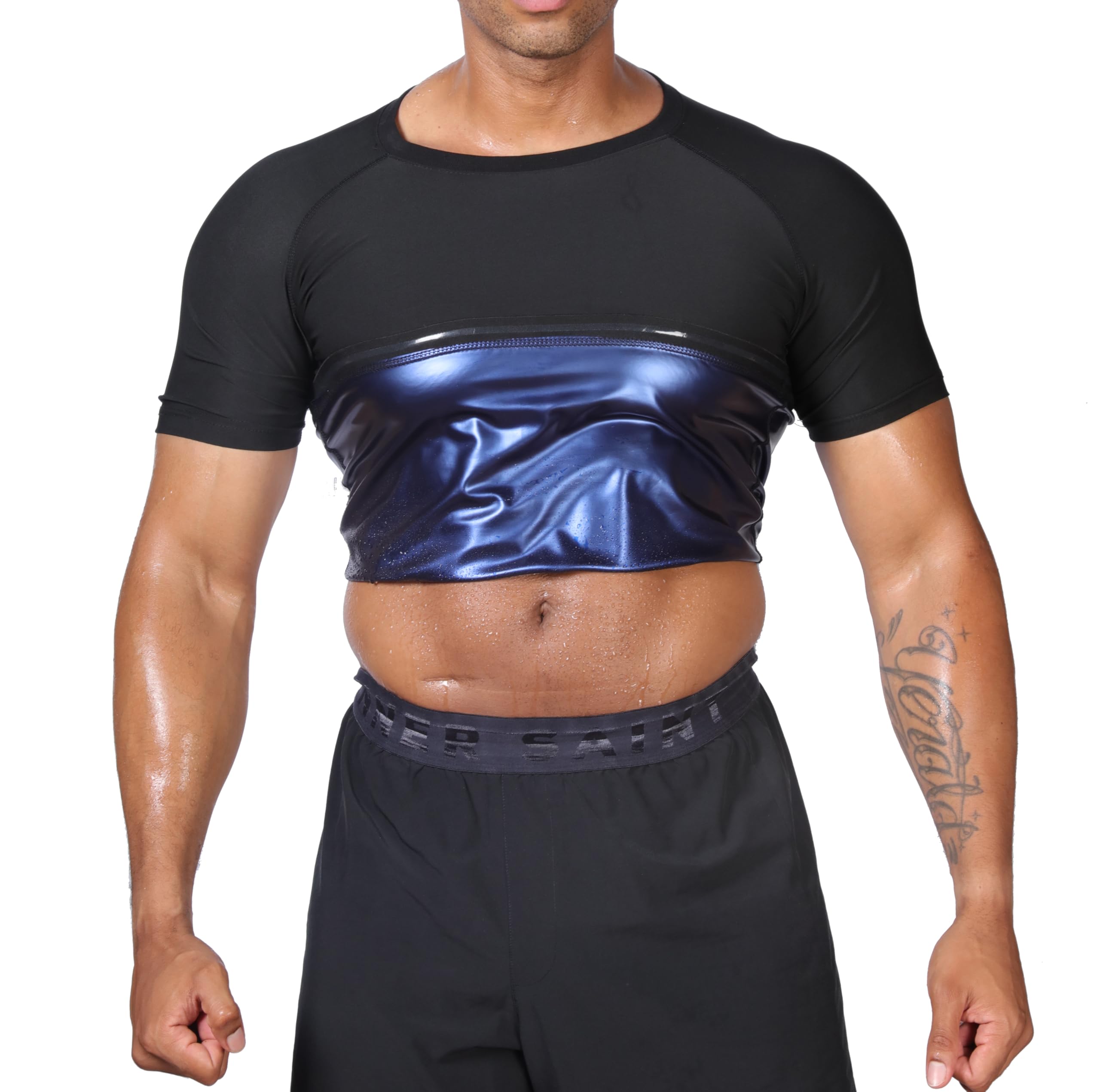 Men's Sauna Sweat Shirt – Compression Workout Top for Fat Burning