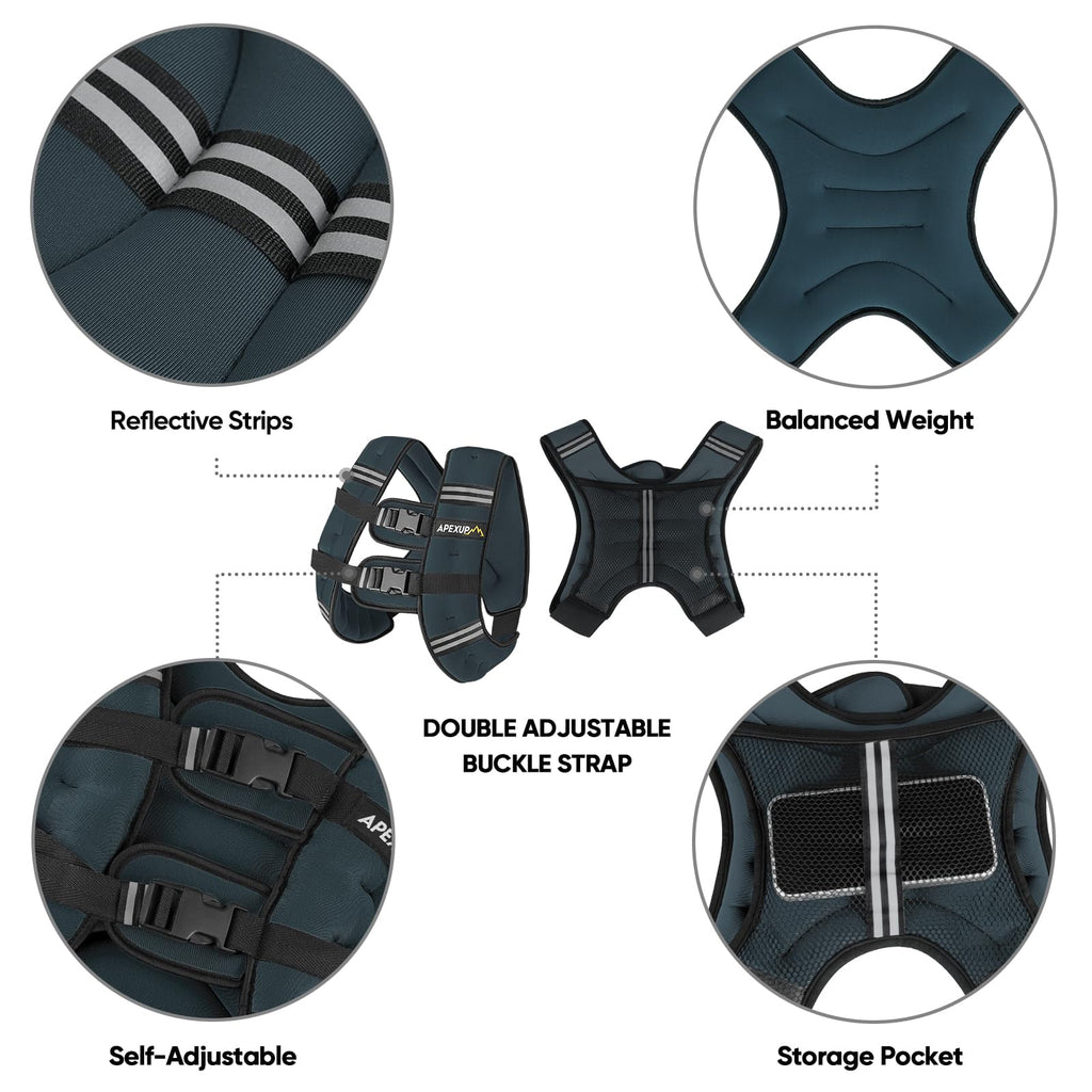 Adjustable Weighted Vest for Men & Women – Strength & Running Training Vest
