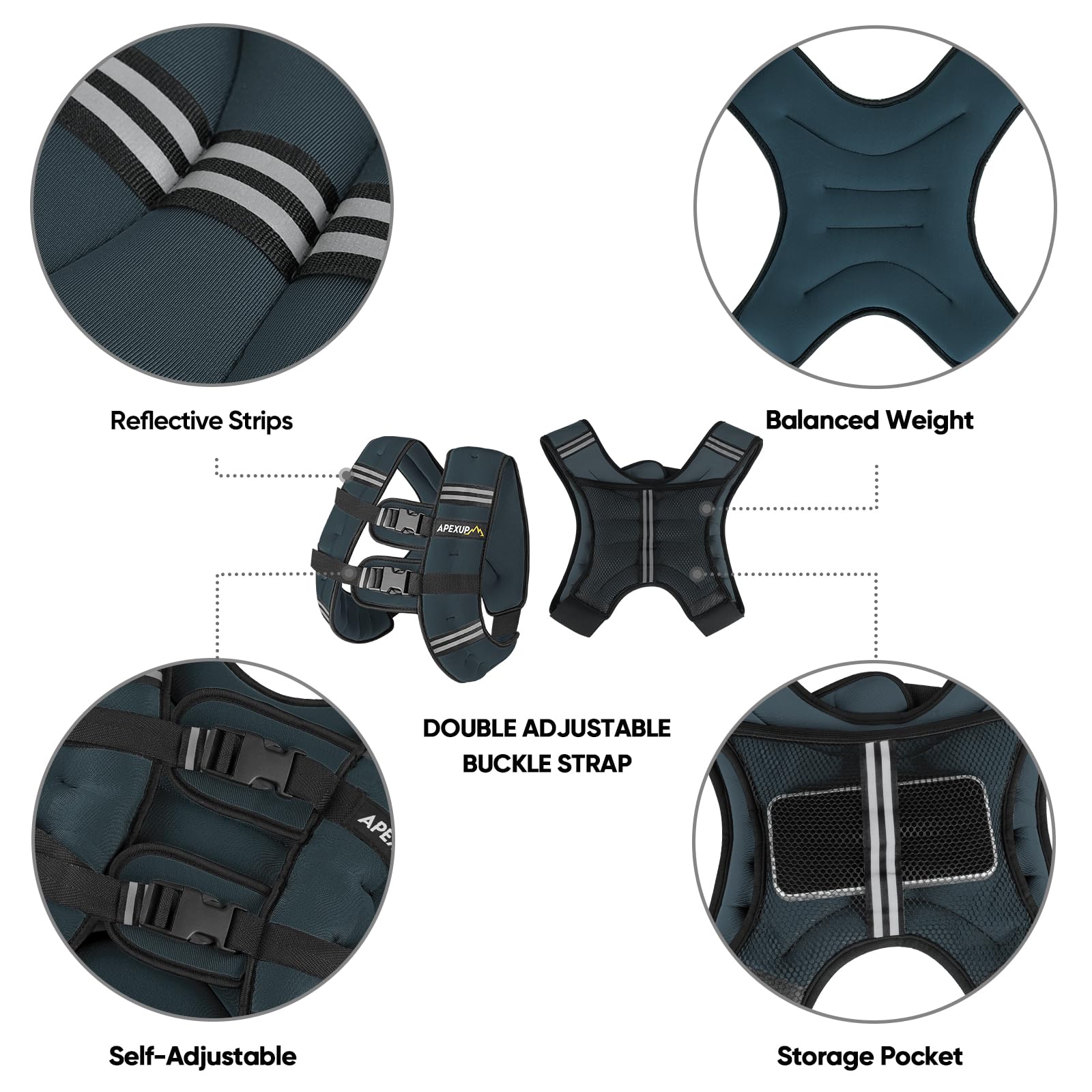 Adjustable Weighted Vest for Men & Women – Strength & Running Training Vest