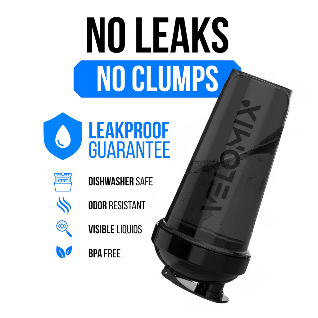 Protein Shaker Bottles 2-Pack – 28 oz Leak-Proof Shaker Cups with Wire Whisks