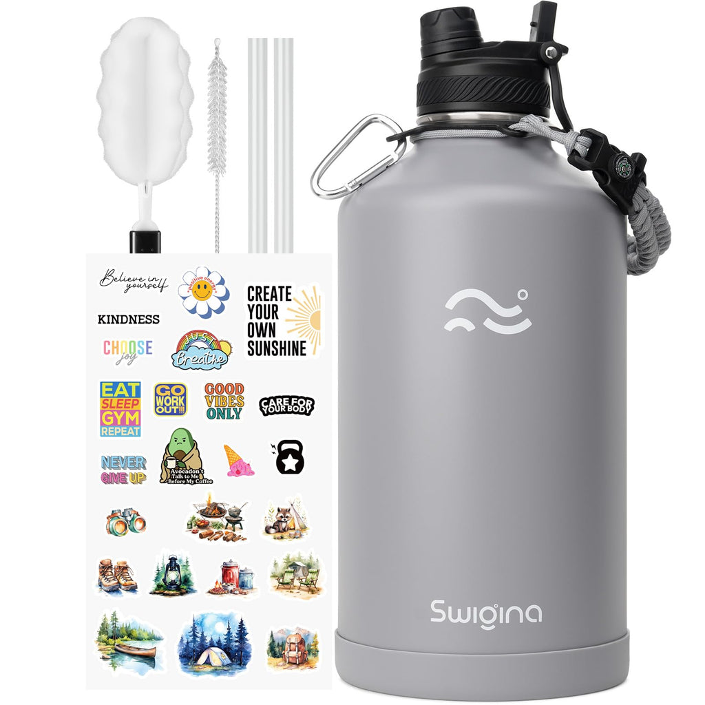 Insulated Water Bottle with Silicone Boot – 24 oz, Cold 36 Hrs / Hot 18 Hrs