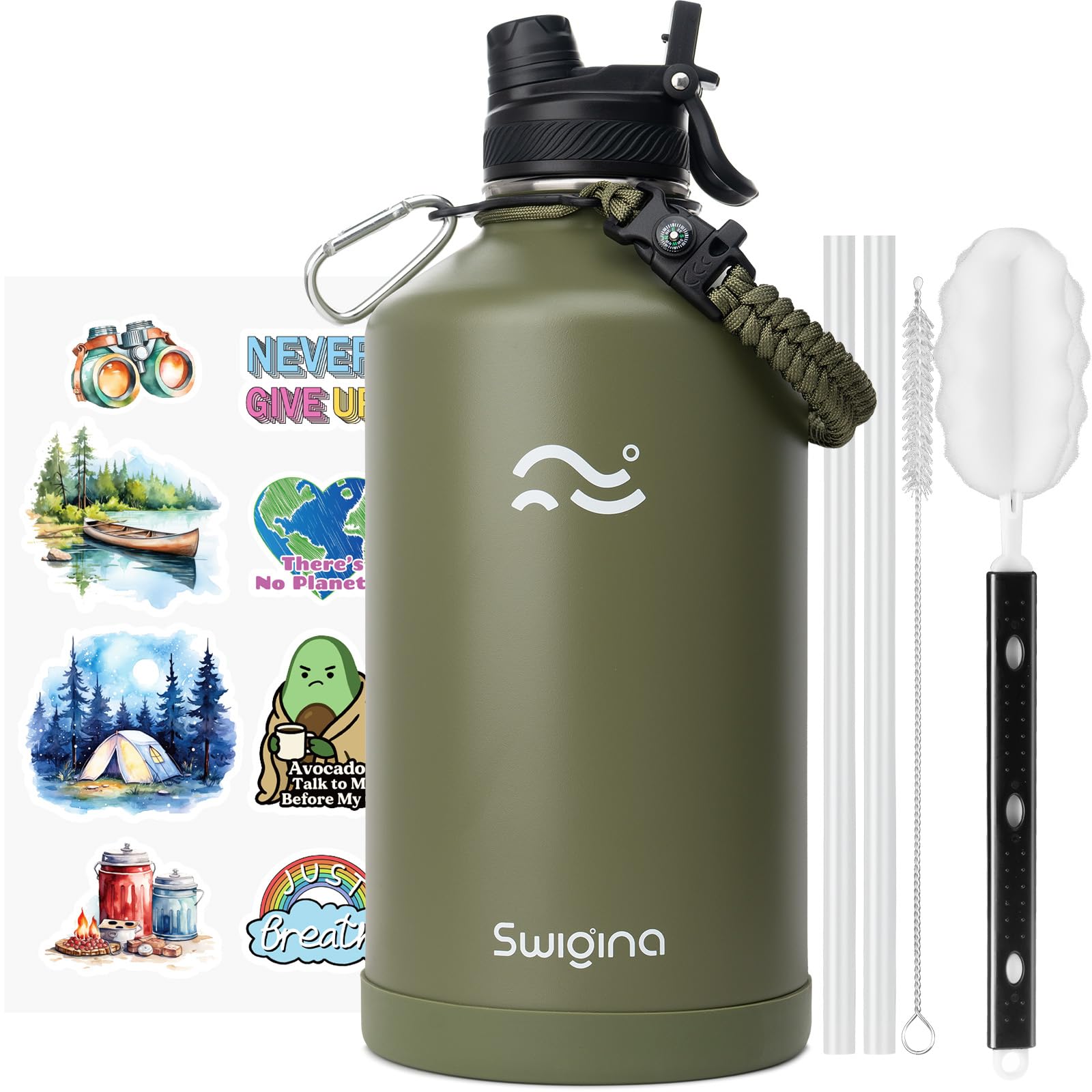 Insulated Water Bottle with Silicone Boot – 24 oz, Cold 36 Hrs / Hot 18 Hrs