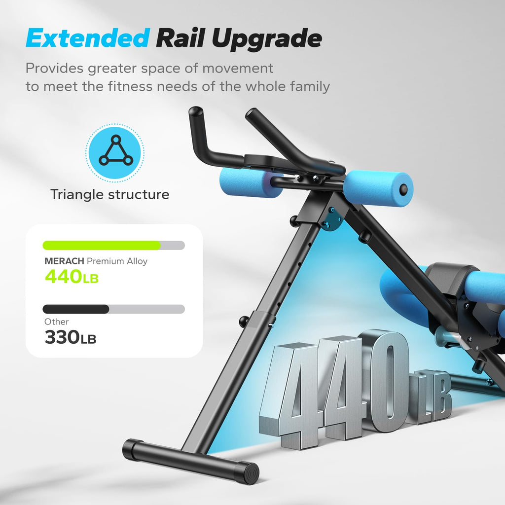 Foldable Ab Machine – Adjustable Core & Abdominal Trainer for Home Workouts