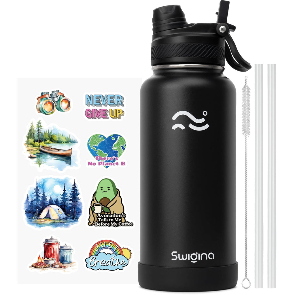Insulated Water Bottle with Silicone Boot – 24 oz, Cold 36 Hrs / Hot 18 Hrs