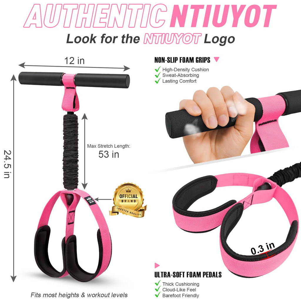 Pedal Resistance Band with Handles – Full Body Home Workout & Physical Therapy Trainer