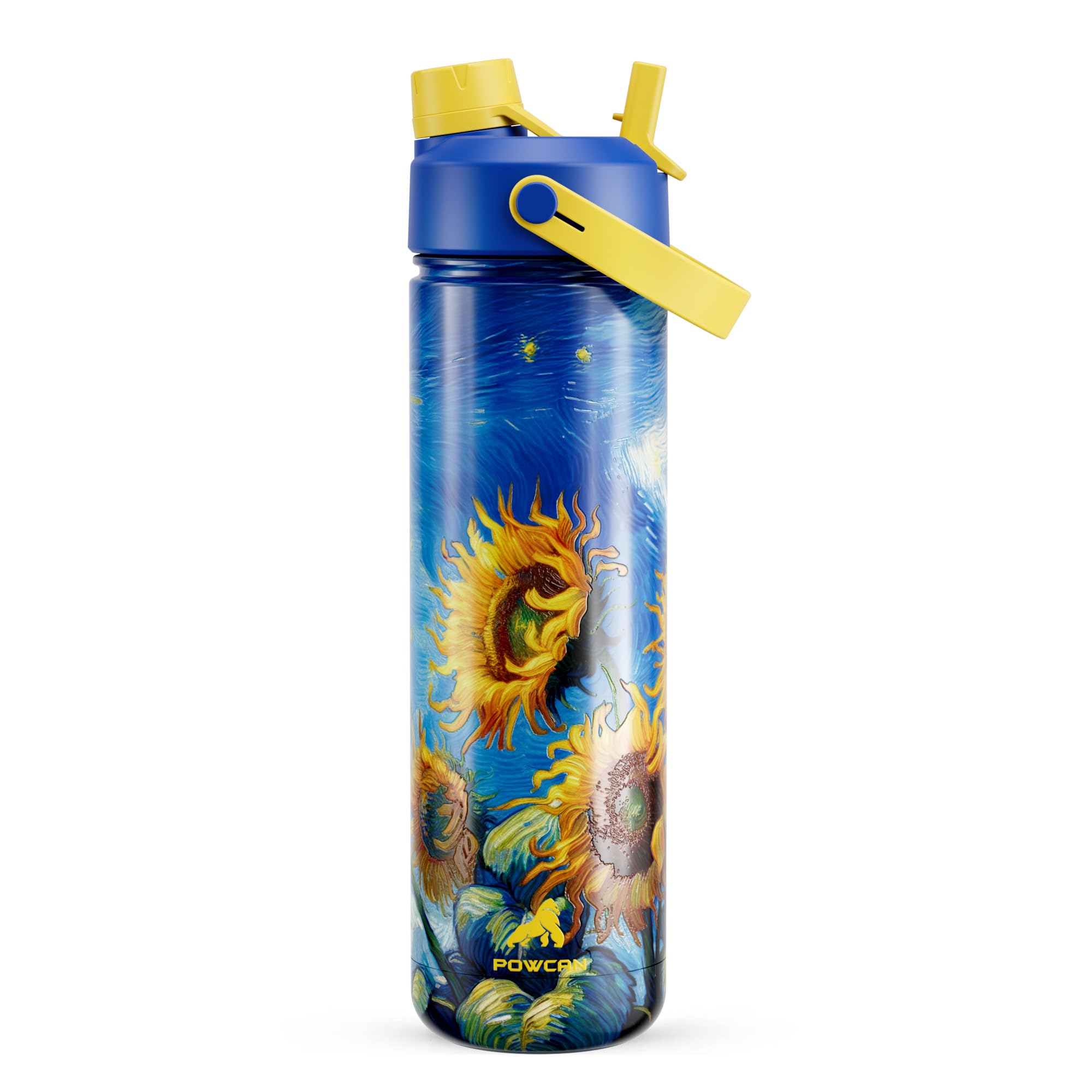 40 oz Insulated Water Bottle – 2-in-1 Straw & Spout Lid, Keeps Cold 24 Hours