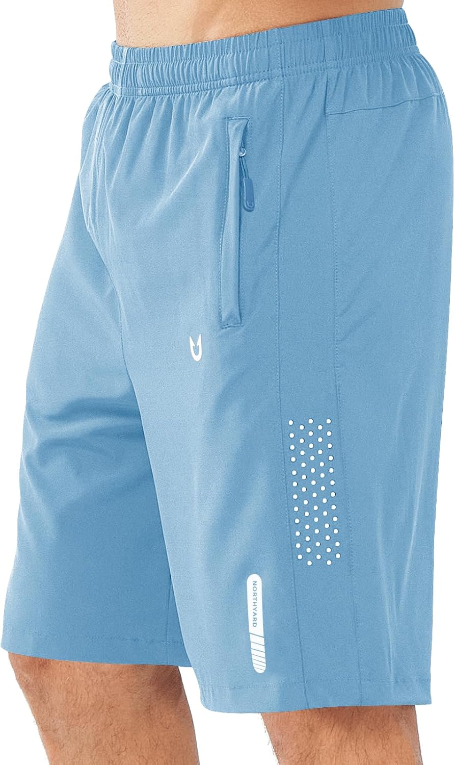 Men's Athletic Running Shorts – Lightweight Quick-Dry with Zipper Pockets
