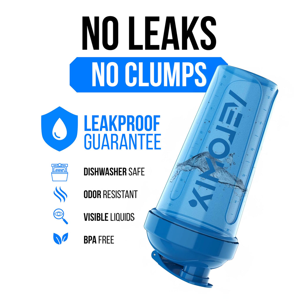Protein Shaker Bottles 2-Pack – 28 oz Leak-Proof Shaker Cups with Wire Whisks