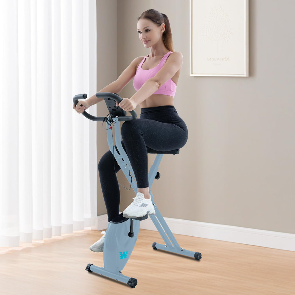 5-in-1 Foldable Exercise Bike – 16-Level Magnetic Indoor Cycling Bike, 350 lb Capacity