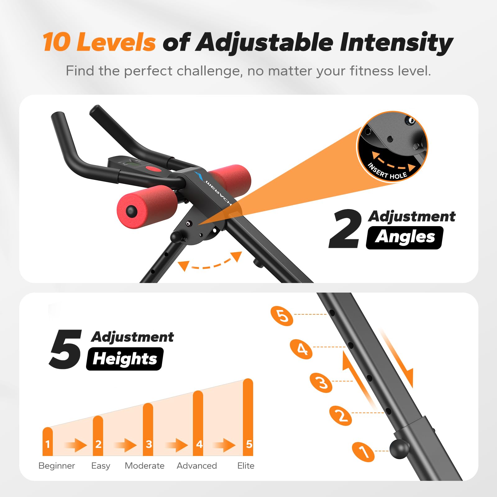 Foldable Ab Machine – Adjustable Core & Abdominal Trainer for Home Workouts