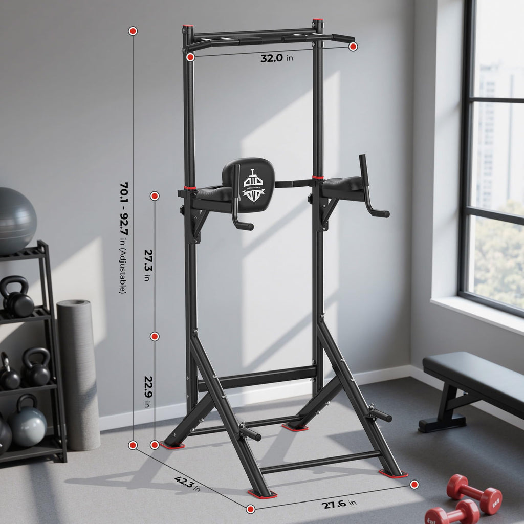 Power Tower Pull Up & Dip Station – 450 lb Capacity Home Gym Strength Trainer