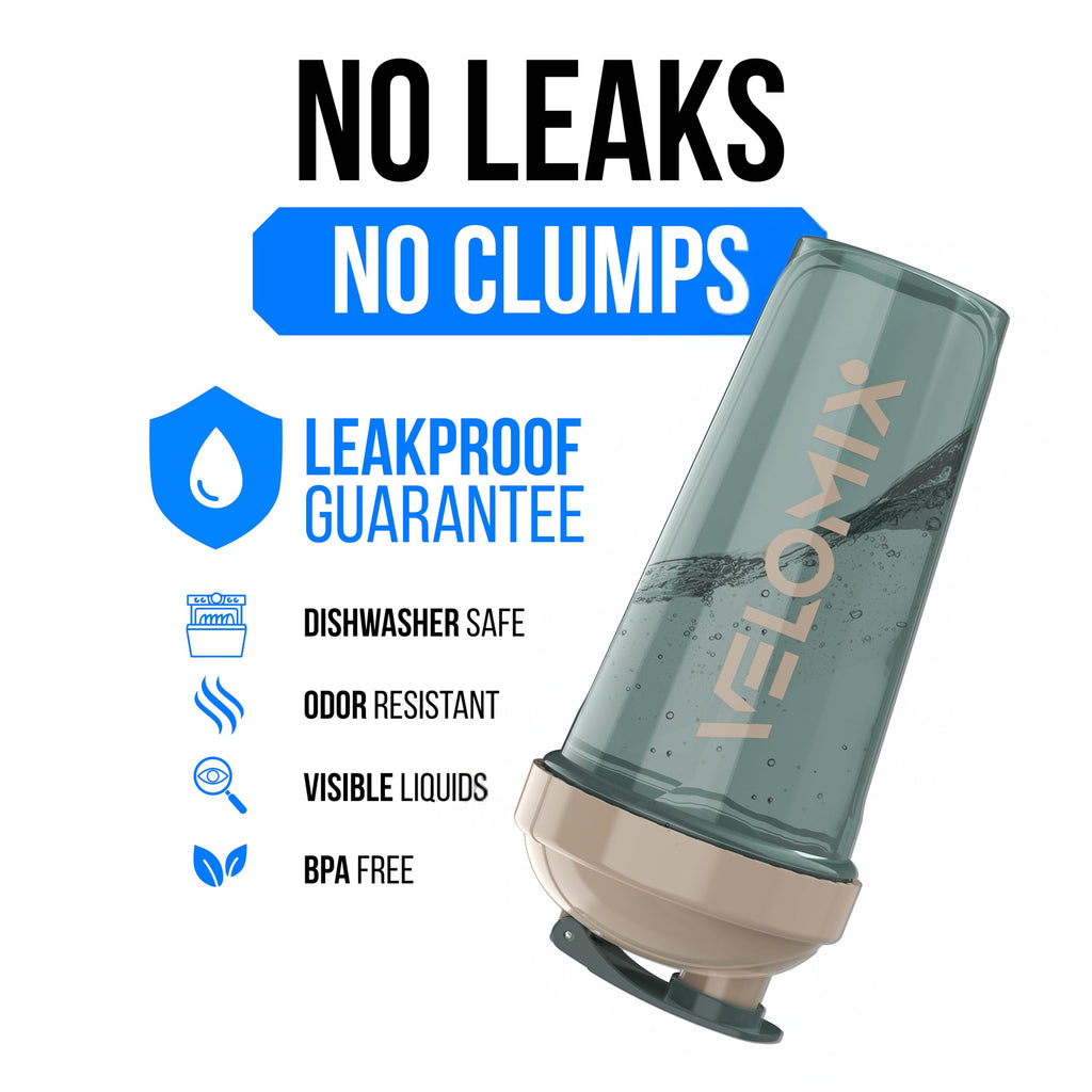 Protein Shaker Bottles 2-Pack – 28 oz Leak-Proof Shaker Cups with Wire Whisks