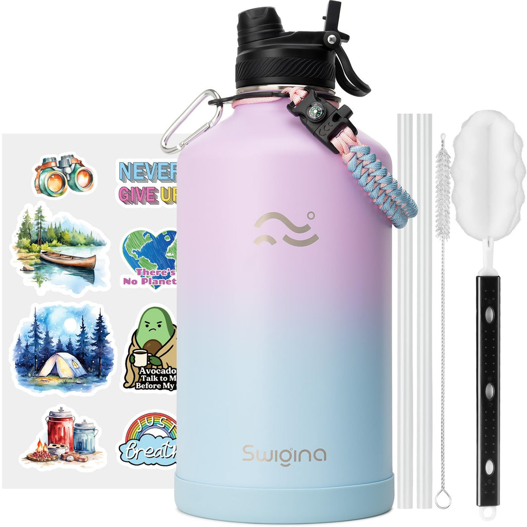 Insulated Water Bottle with Silicone Boot – 24 oz, Cold 36 Hrs / Hot 18 Hrs
