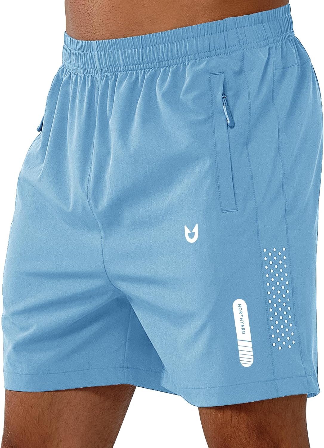 Men's Athletic Running Shorts – Lightweight Quick-Dry with Zipper Pockets