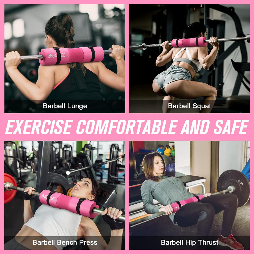 9-Piece Barbell Pad Set – Squat & Hip Thrust Cushion with Resistance Bands & Straps