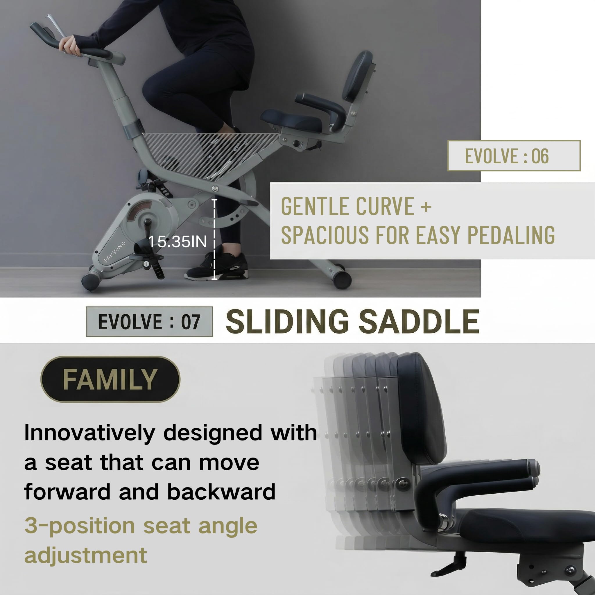 5-in-1 Foldable Exercise Bike – 16-Level Magnetic Indoor Cycling Bike, 350 lb Capacity