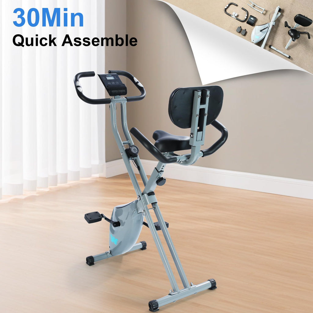 5-in-1 Foldable Exercise Bike – 16-Level Magnetic Indoor Cycling Bike, 350 lb Capacity