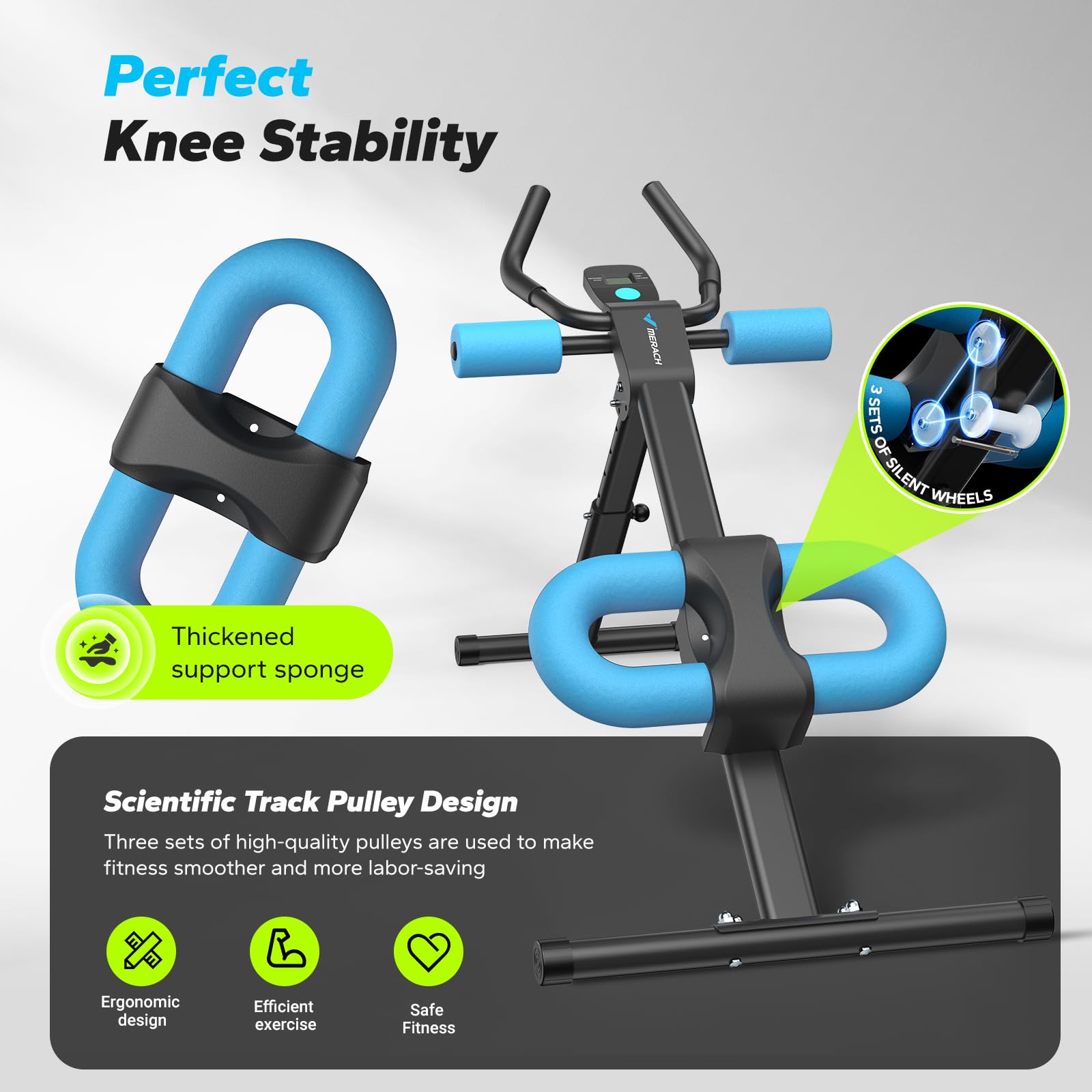 Foldable Ab Machine – Adjustable Core & Abdominal Trainer for Home Workouts