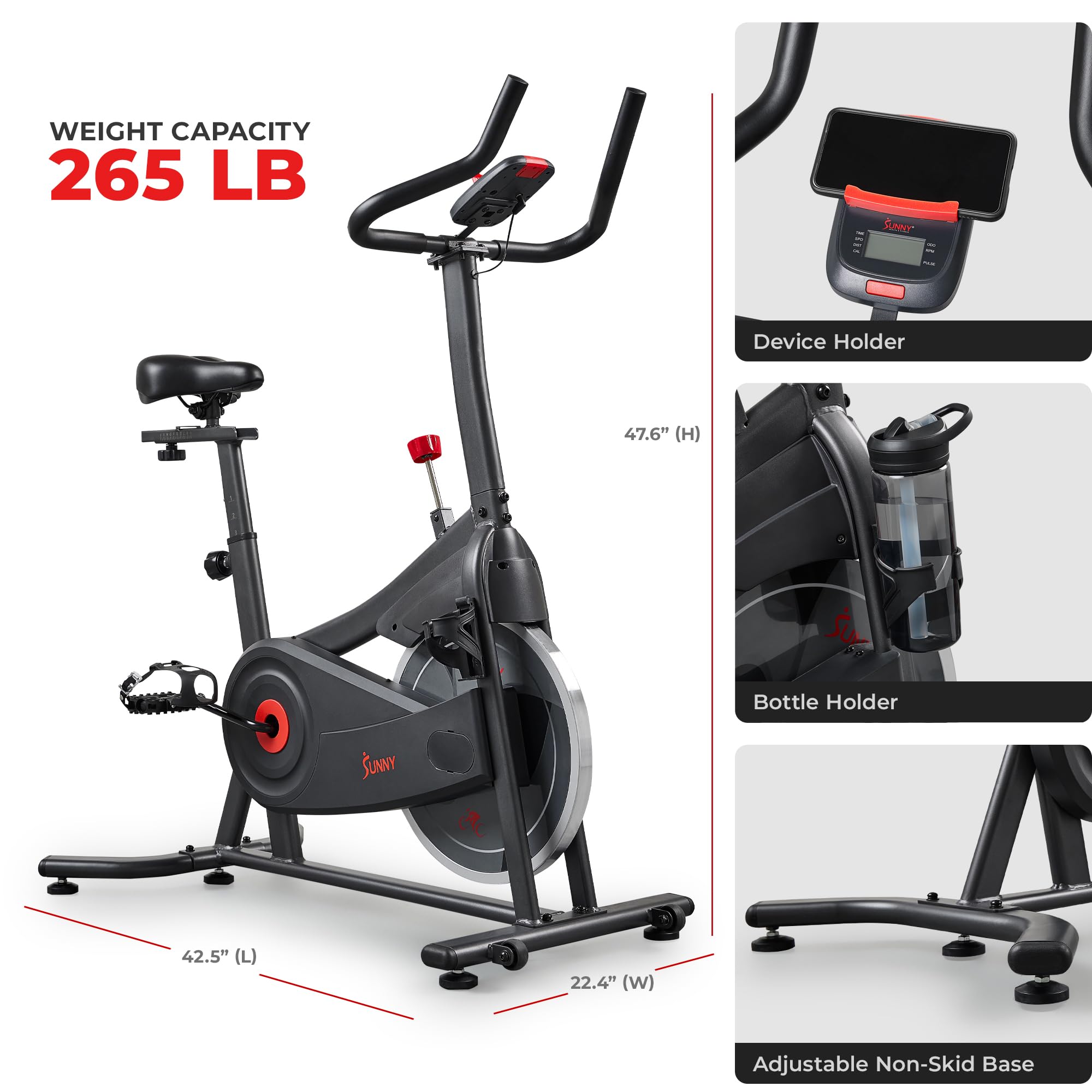 Smart Magnetic Indoor Cycling Bike – Quiet Belt Drive Exercise Bike for Home Cardio