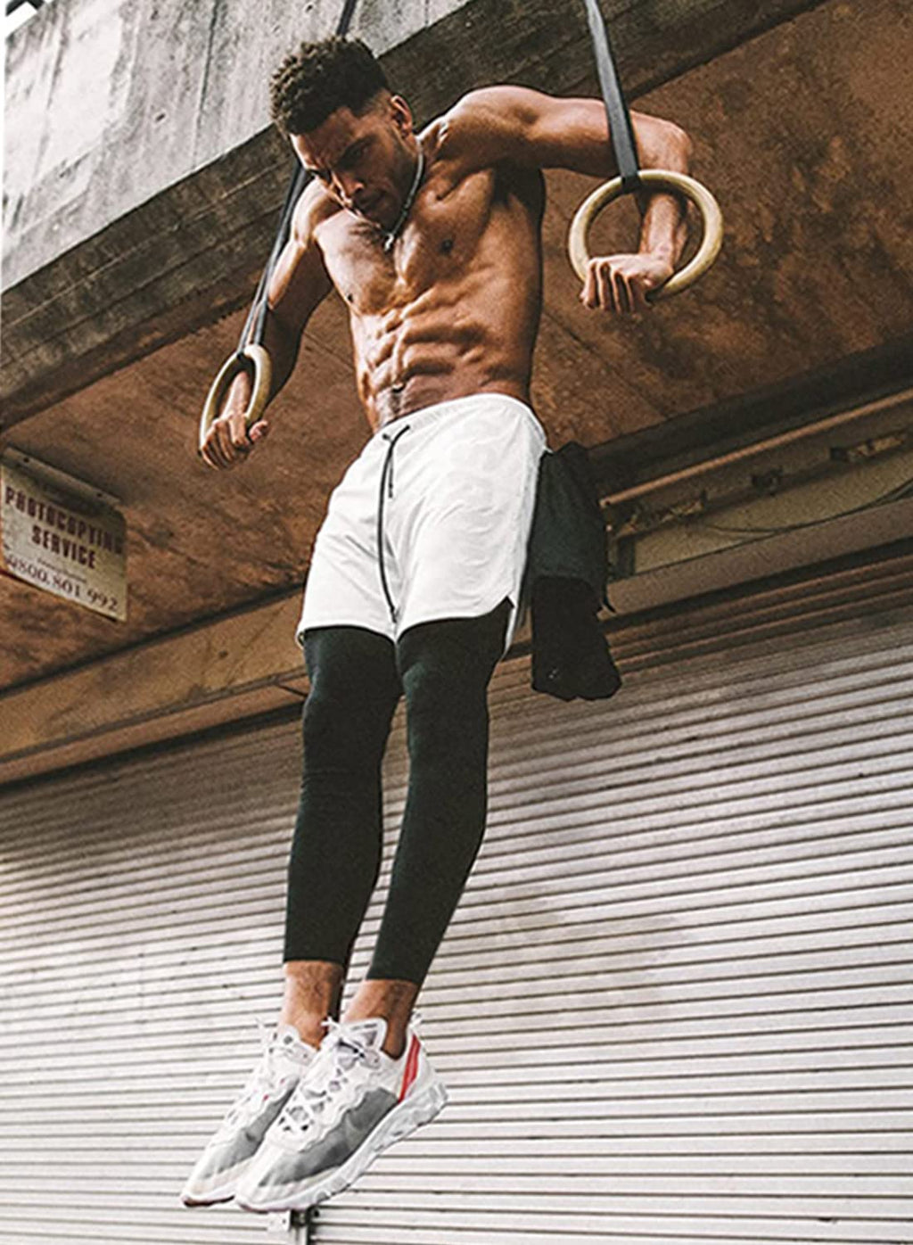 Men's 2-in-1 Running Pants – Gym Workout Compression Training Tights